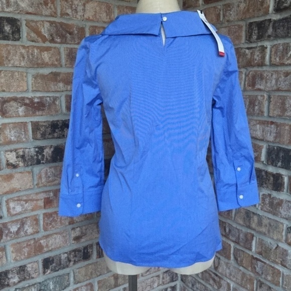 Talbots Boat Neck Round Foldable Collar Shirt XS - Picture 7 of 7